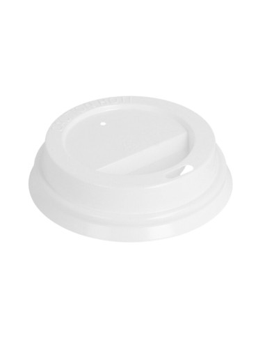1000pz Coperchi Bianchi per Bicchiere in Plastica da 8 OZ/240ml